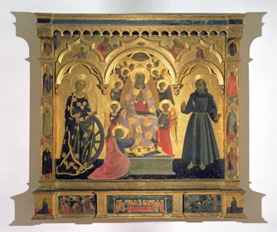 The Madonna of the Girdle with Saints and Angels, 1437 by Andrea di Giusto Manzini